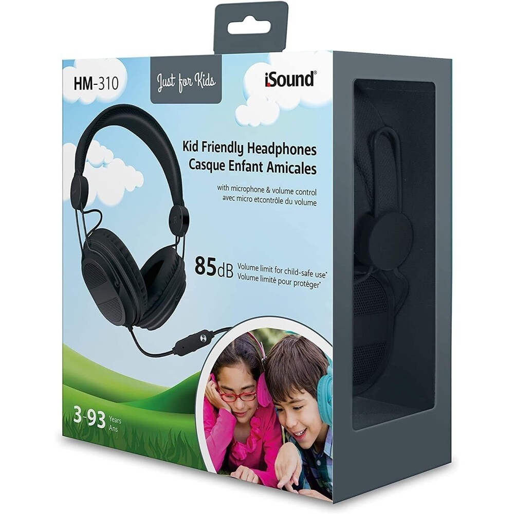 iSound HM-310 Kid‎ Friendly Headphones Black New Sealed